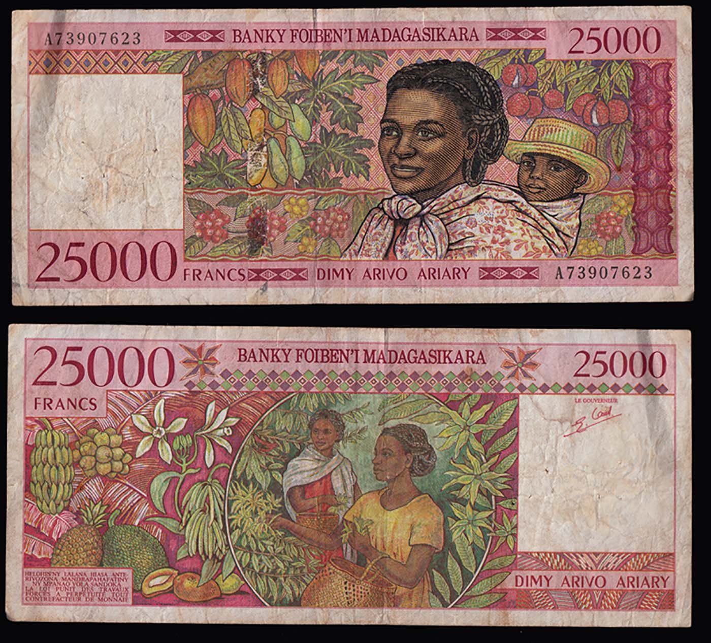 MADAGASCAR 25.000 Francs 1998 Buona Conservazione