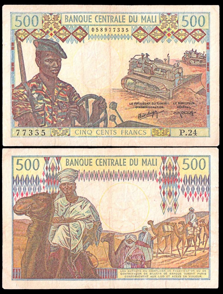 MALI 500 franchi 1973-84 BB Rara