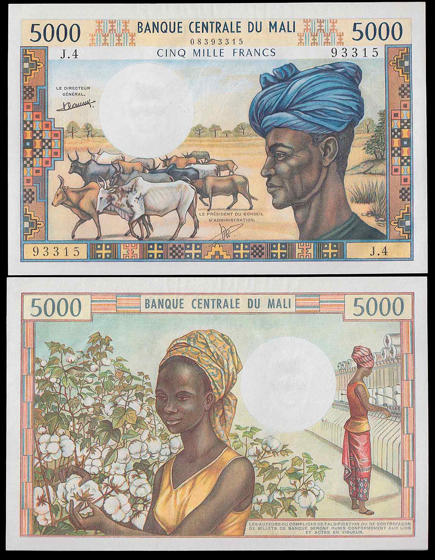 MALI 5000 Franchi (1972-84) Splendida+ GRANDISSIMA RARITA'