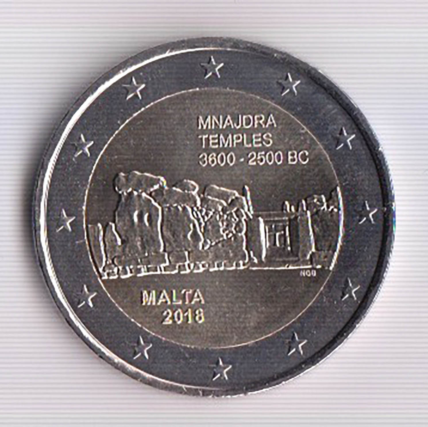 2018 - 2 Euro MALTA Tempio di Menaidra Fior di Conio