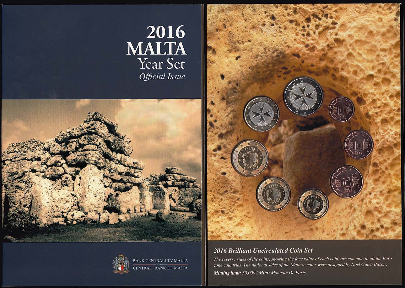 2016 - MALTA Divisionale Ufficiale Euro FDC 8 monete