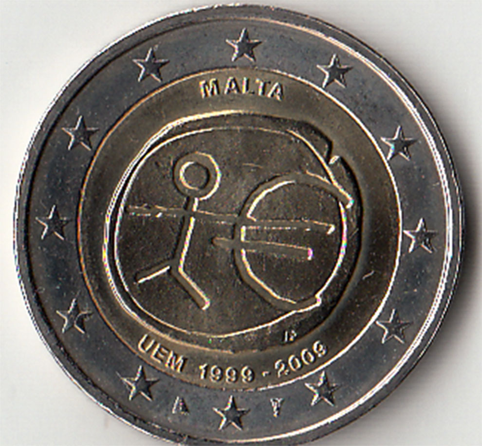 2009 - 2 Euro MALTA Unione Economica e Monetaria Fdc