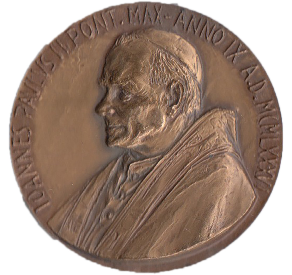 1987 - ANNO IX MEDAGLIA BRONZO Giovanni Paolo II