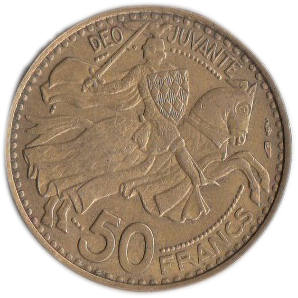 MONACO 50 Franc 1950 Ranieri III BB