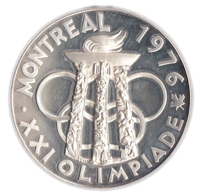 Medaglia Grande Formato in argento XXI Olimpiade Montreal Canada 1976