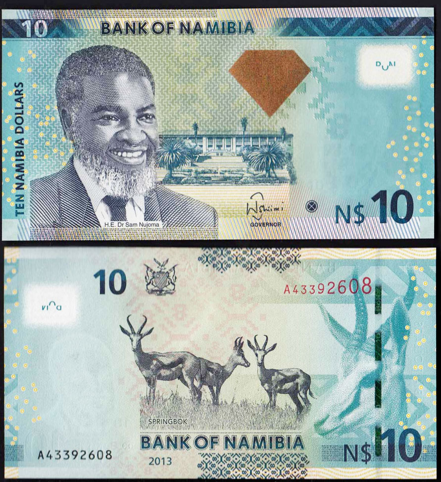 NAMIBIA 10 Dollars 2013 Diamante Fior di Stampa