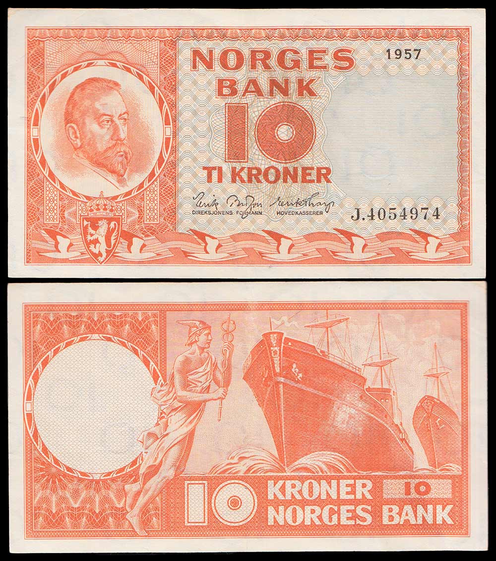 NORVEGIA 10 Kroner "C Michelsen" Stupenda 1969