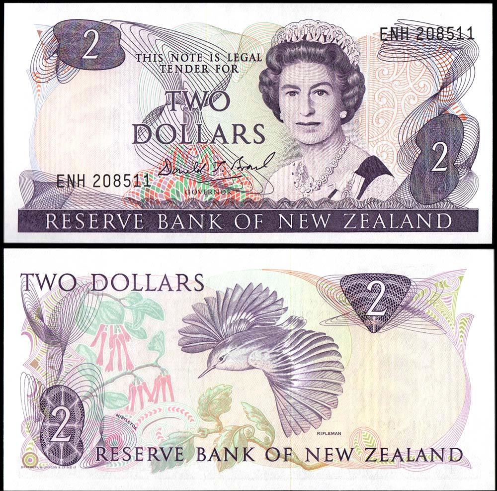 NUOVA ZELANDA 2 Dollari 1985 Fior di Stampa