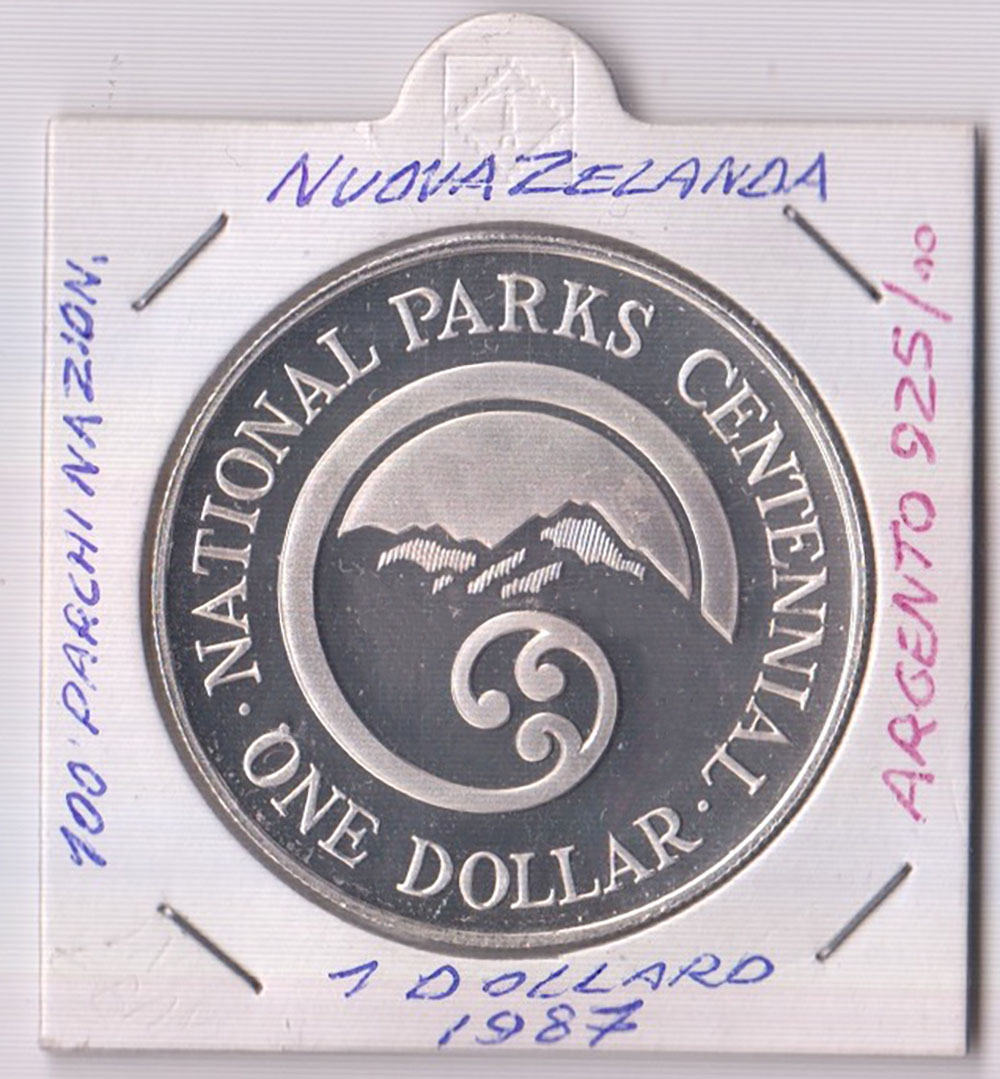 NUOVA ZELANDA dollar Parchi Nazionali 1987 Ag. Proof