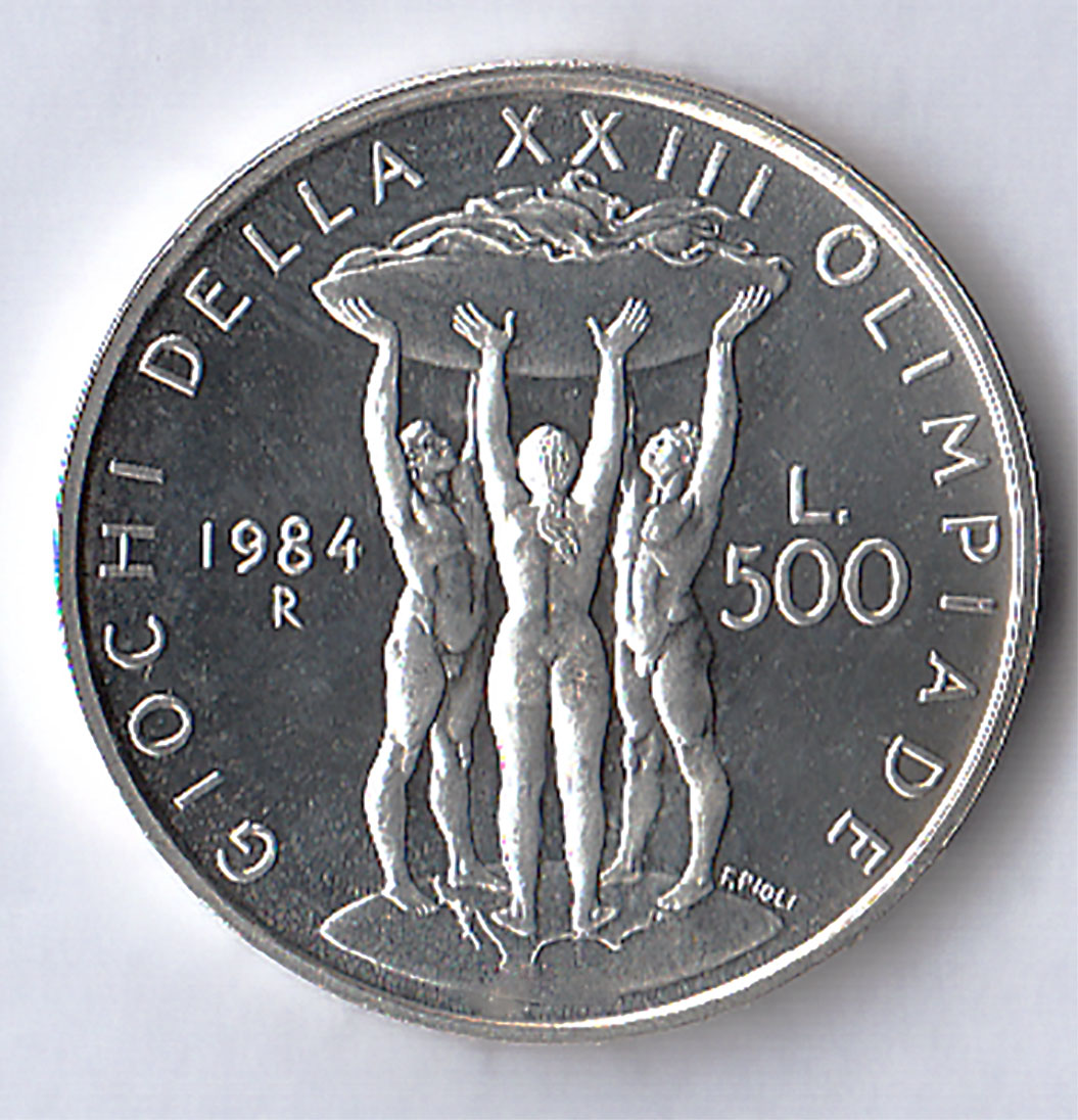 1984 - Lire 500 Los Angeles Moneta di Zecca Italia