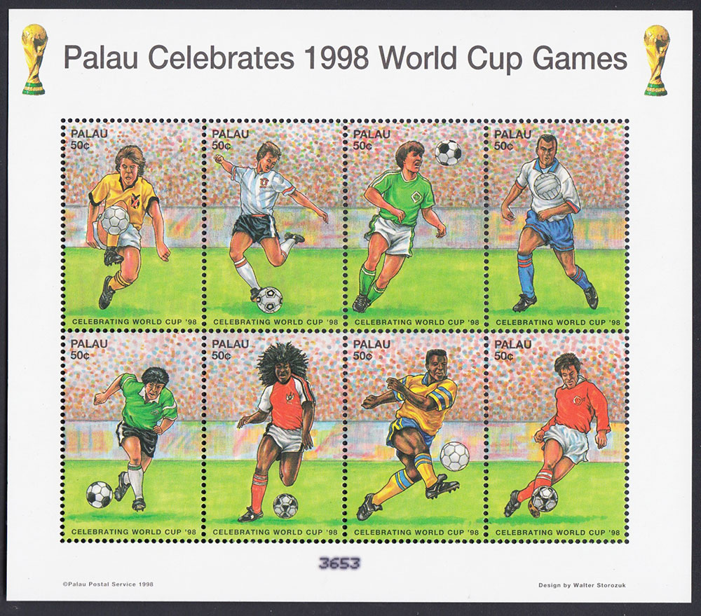 PALAU  1998 Celebrating Sport World Cup  BF  8 val.