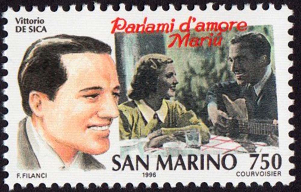 San Marino francobollo Storia canzone Italiana Parlami d'amore Mariù 1996 nuovo