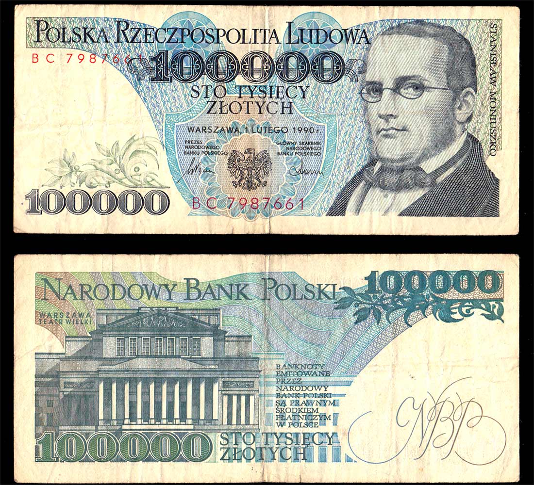 POLONIA 100.000 Zlotych 1990 MB