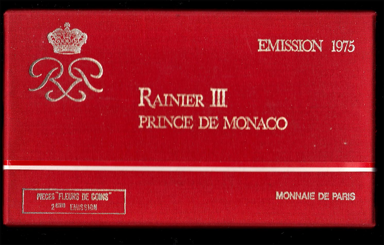 Principato di Monaco 1975 set completo ufficiale Ranieri III con argento