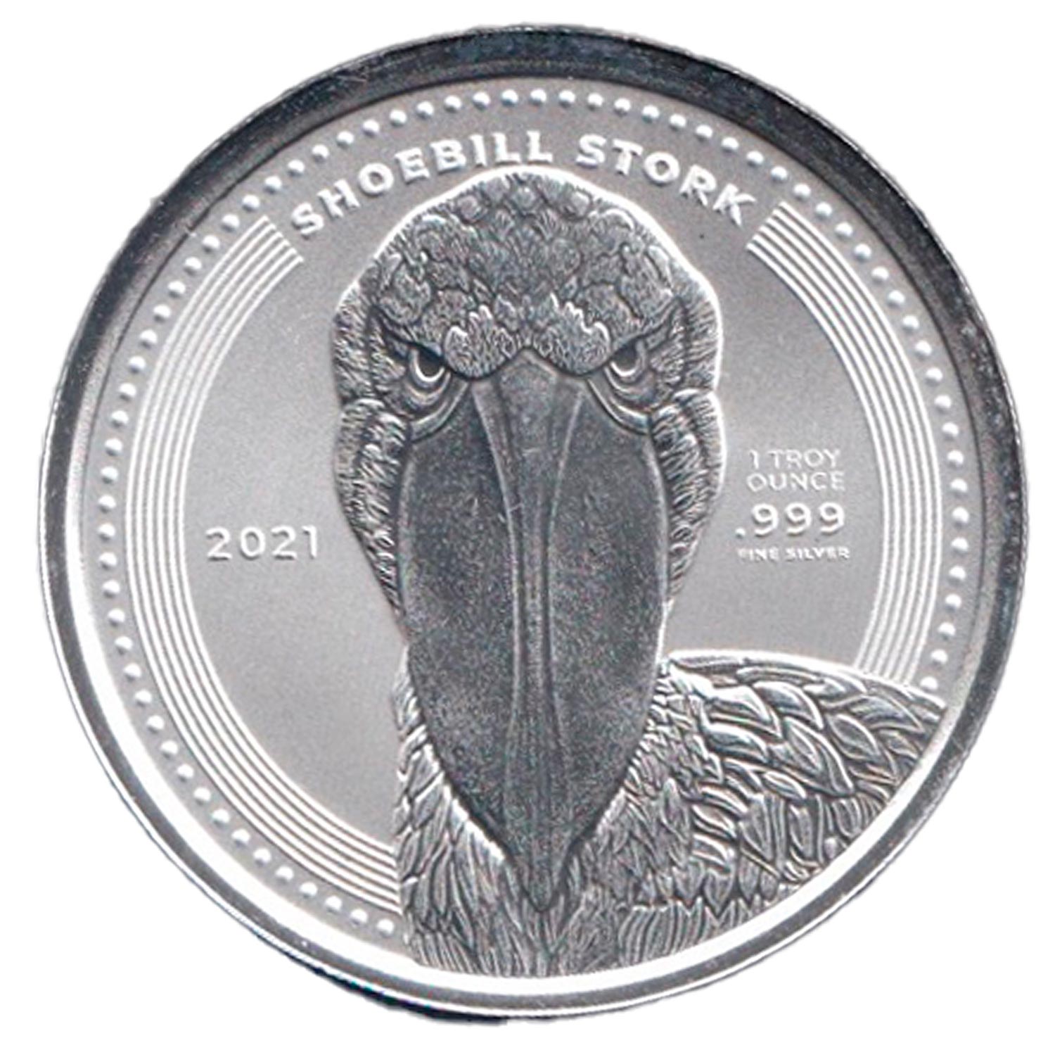 CONGO 2021 1 oz Silver Shoebill Stork Coin (BU)