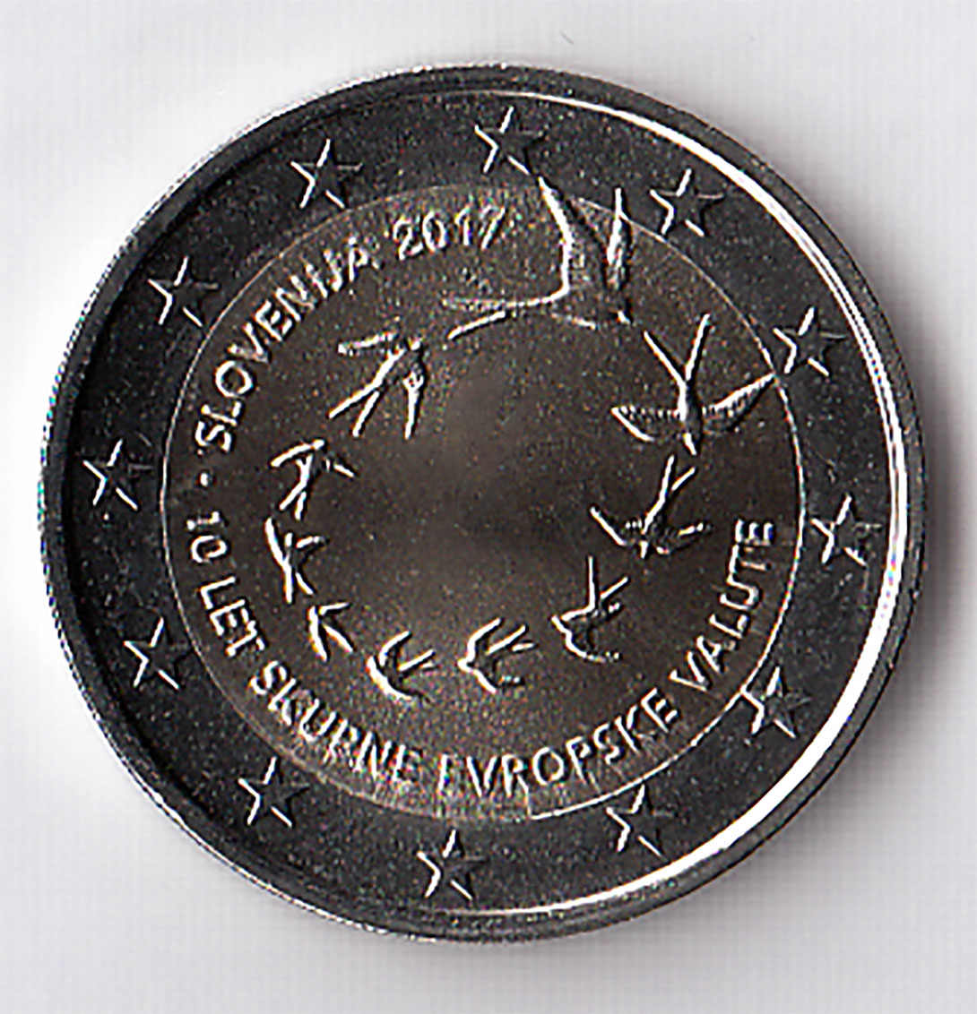 2017 - 2 Euro SLOVENIA 10º Introduzione dell’Euro Fior di Conio