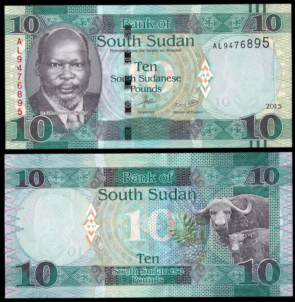 SOUTH SUDAN 10 Pounds 2015 P 12a No PayPal Fds