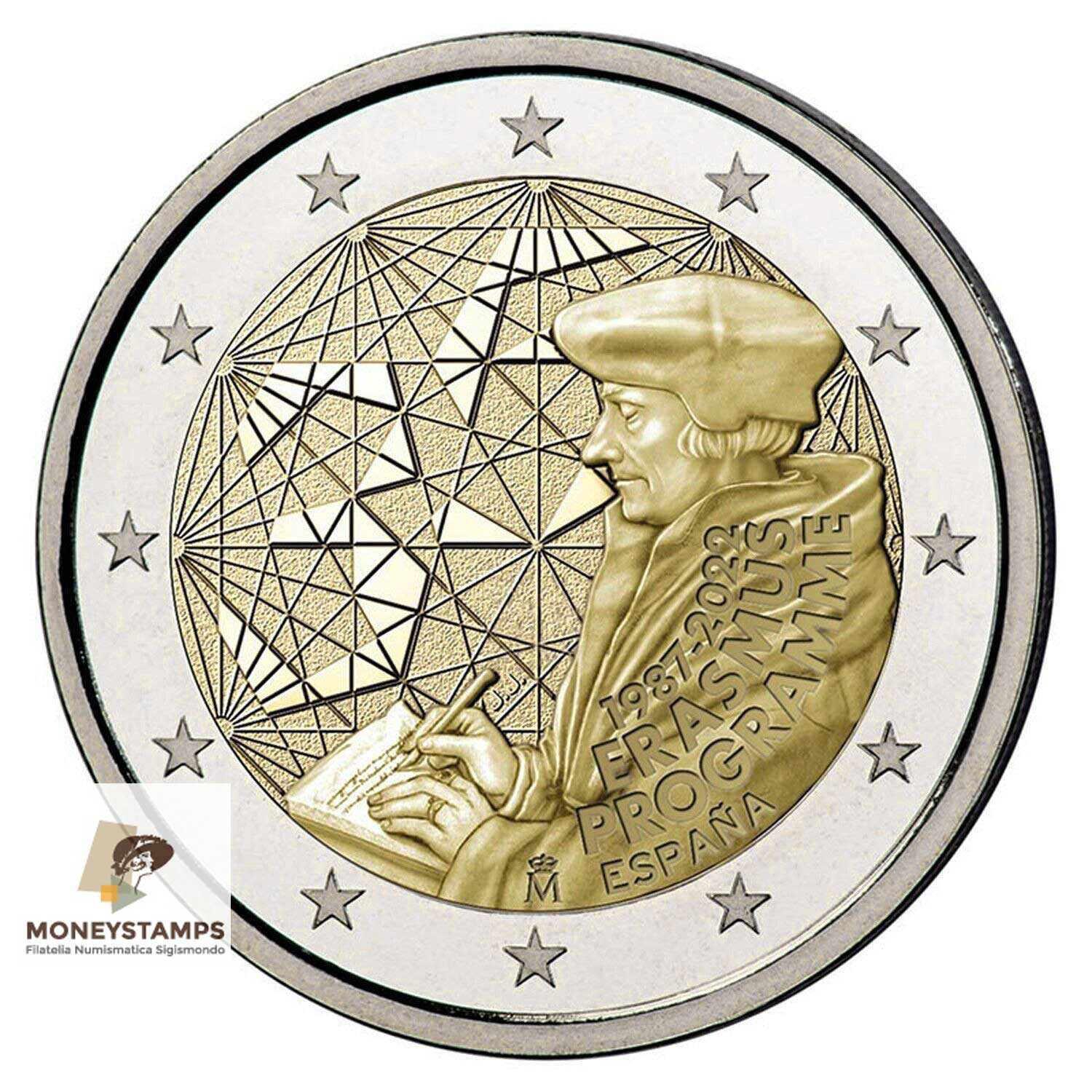 2022 - 2 Euro SPAGNA 35º Anniv. del Programma Erasmus Fdc