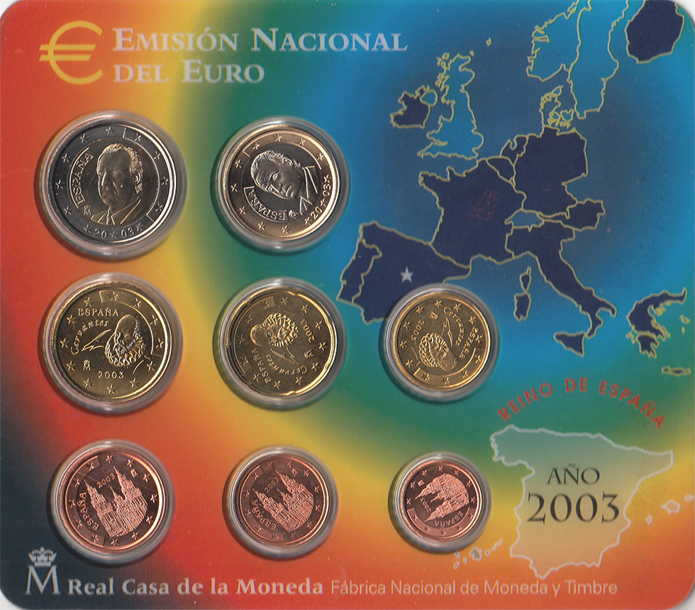 2003 - Serie SPAGNA Divisionale Ufficiale FDC