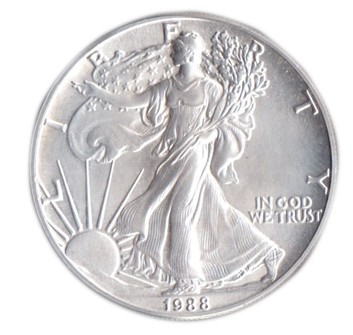 1988 - STATI UNITI 1 Dollaro Liberty Argento Oncia