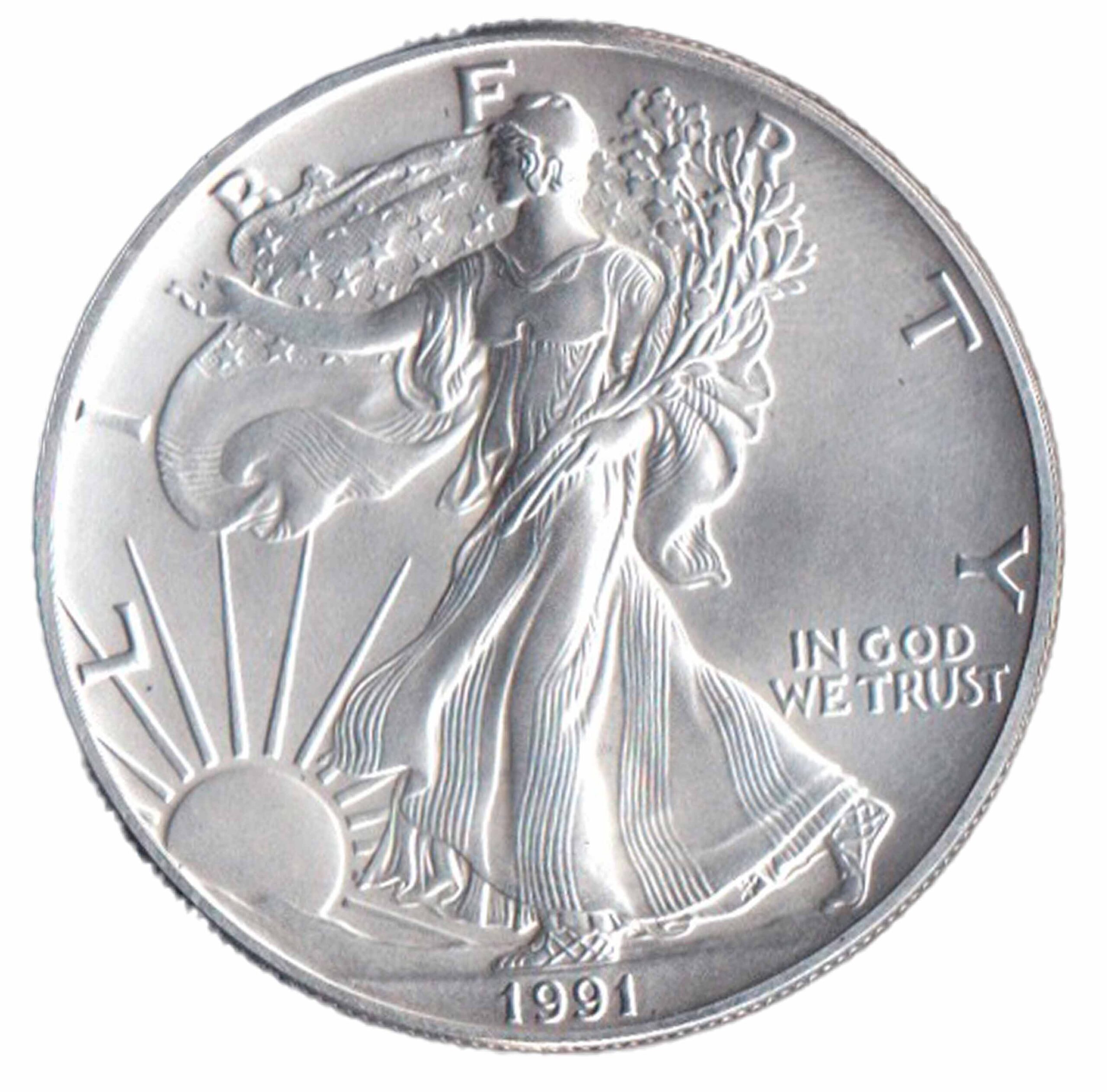 1991 STATI UNITI  1 Dollar Liberty Argento Oncia