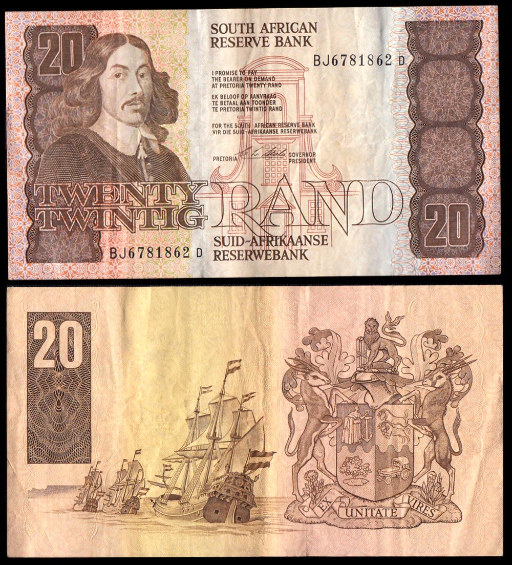 SUD AFRICA 20 Rand 1978-93  MB+