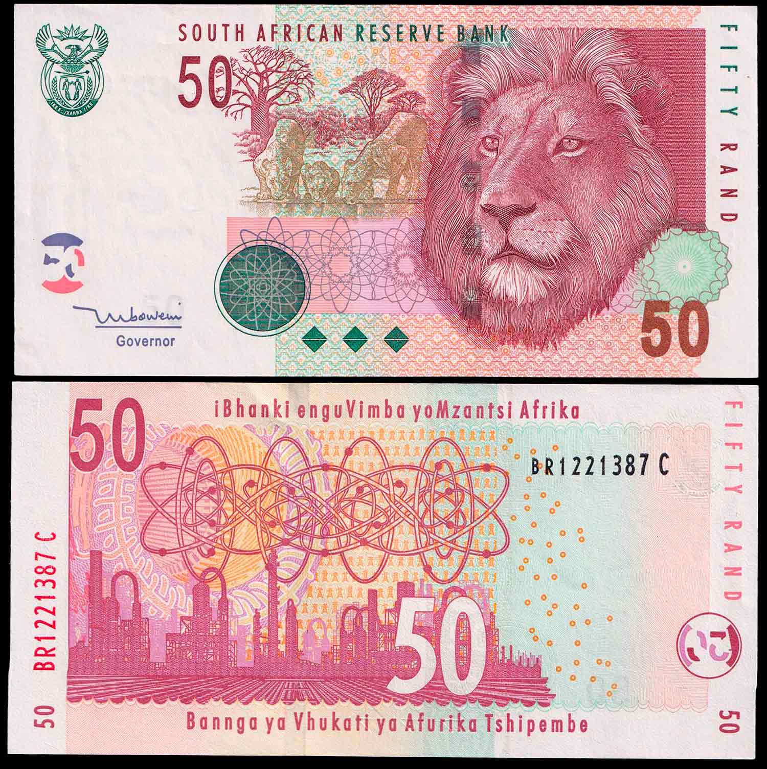 SUD AFRICA 50 Rand 2005 Leone Fior di Stampa