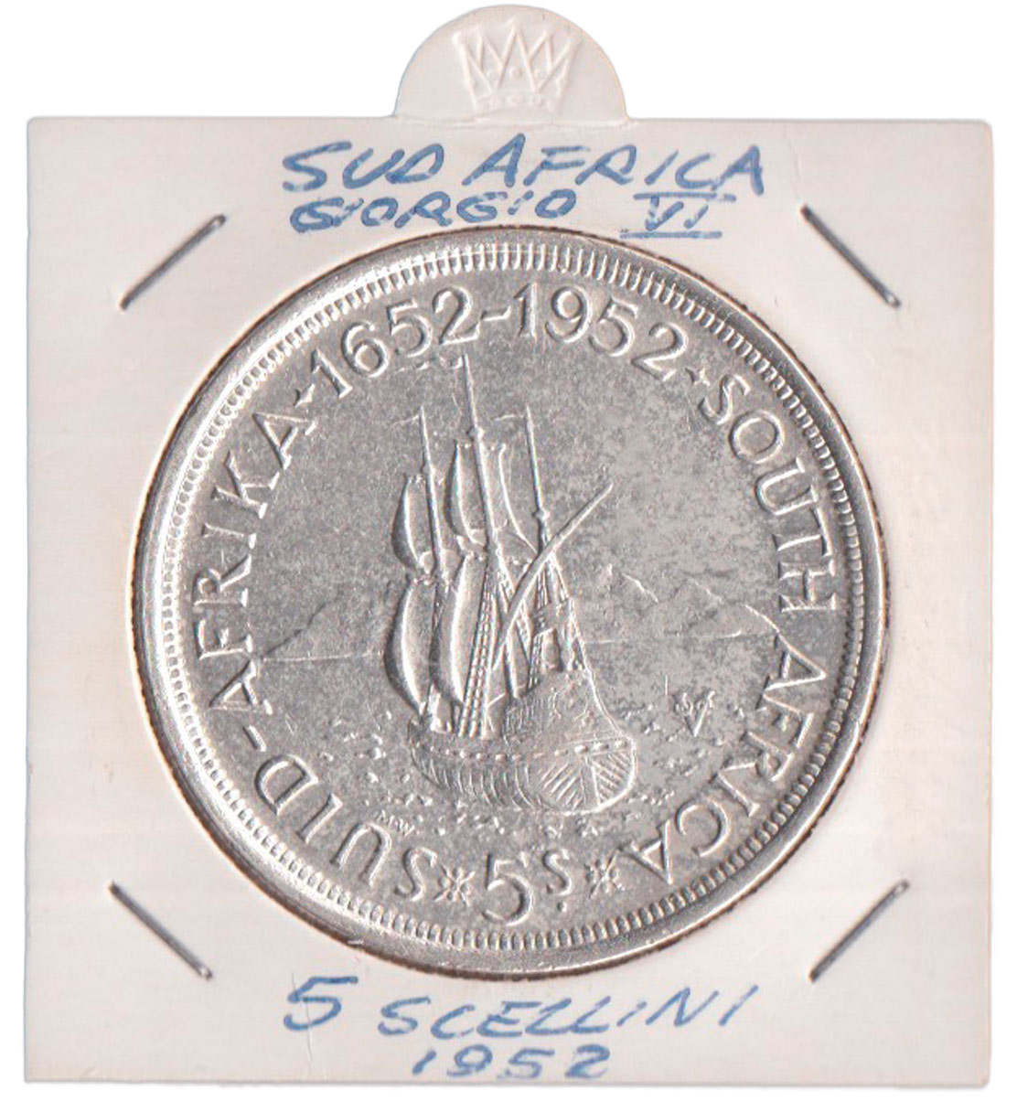 SUD AFRICA George VI 5 Shillings 1952 Spl+