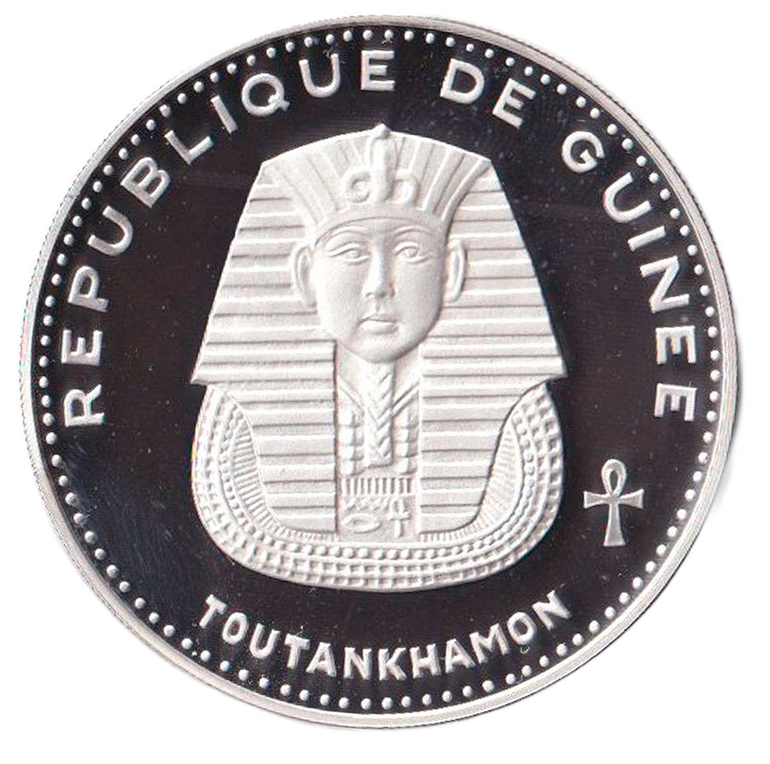 GUINEA 500 Francs 1970 Argento Proof Toutankhamon KM 27