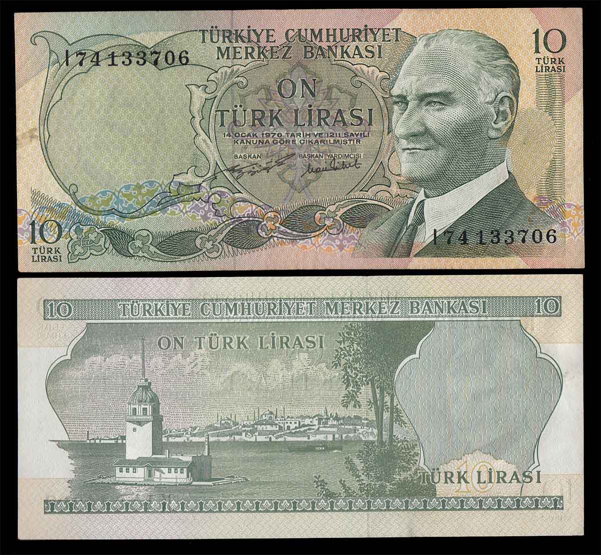 TURCHIA 10 Lira Kemal Atatürk 1966 Spl+