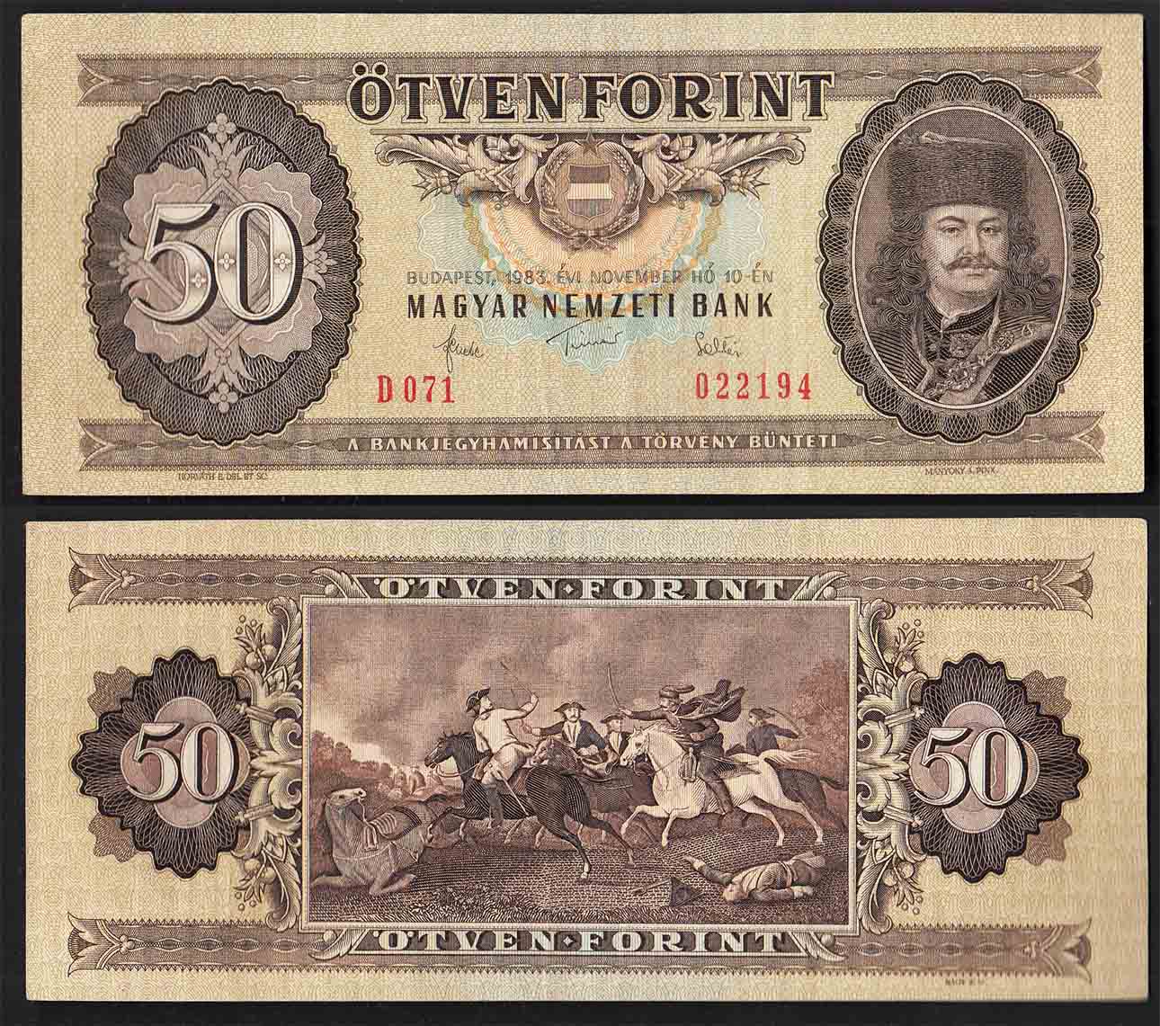 UNGHERIA  50 Forint 1983 BB+