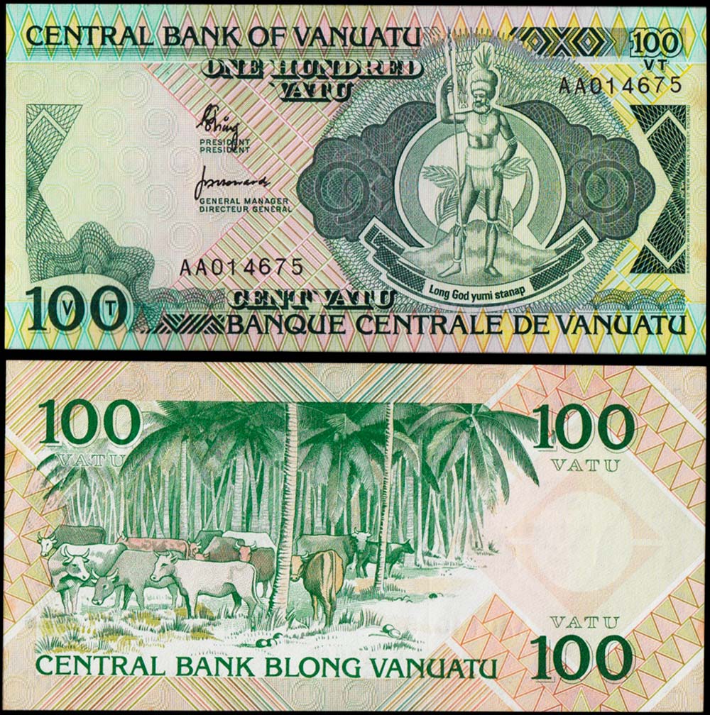 VANUATU 100 Vatu 1982 P 1 Fior di Stampa