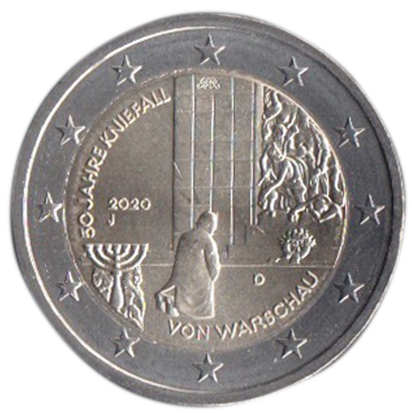 2020 -  2 Euro GERMANIA 50º Genuflessione di Varsavia UNC