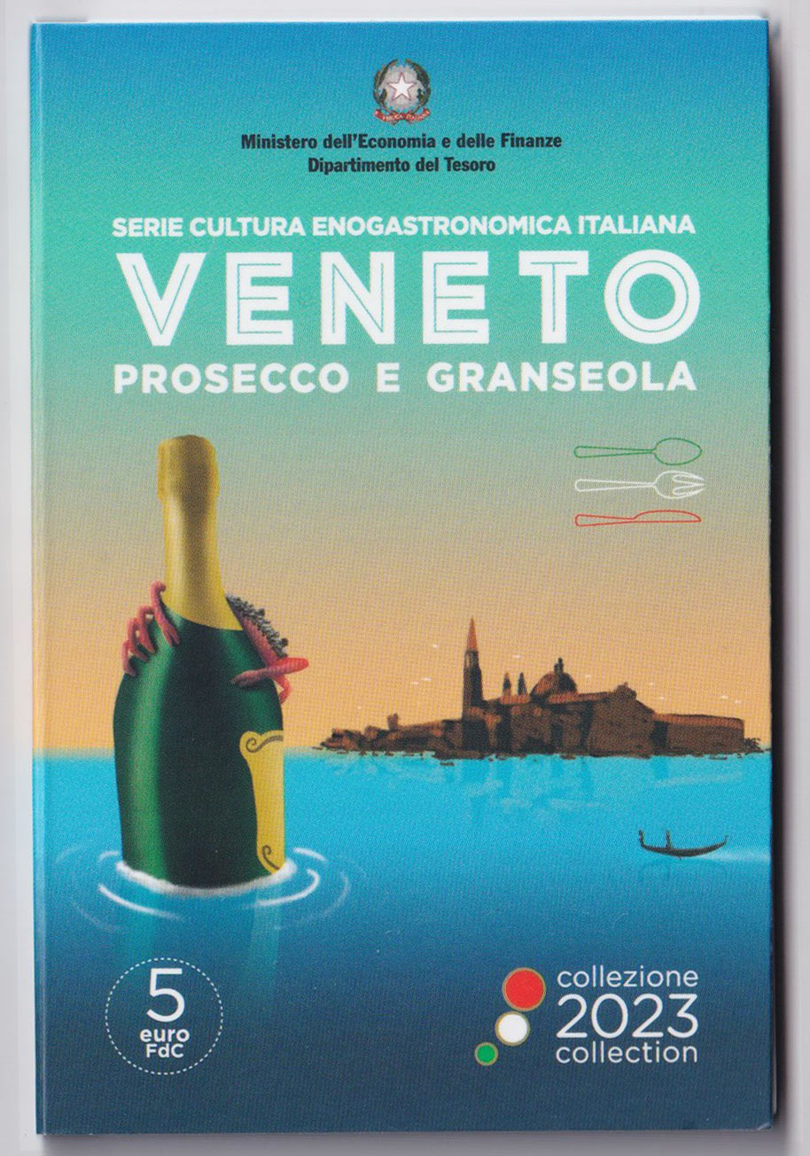 2023 - 5 Euro ITALIA Cultura Enogastronomica Prosecco e Granseola