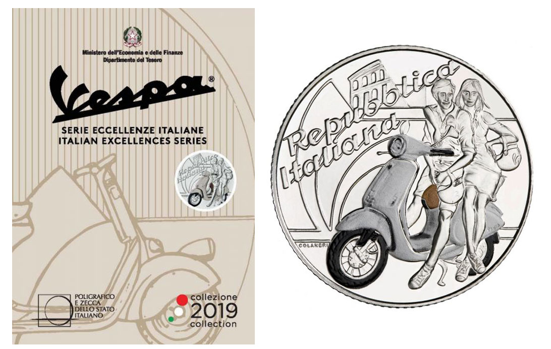 2019 - 5 euro Vespa Serie Eccellenze Italiane BIANCA