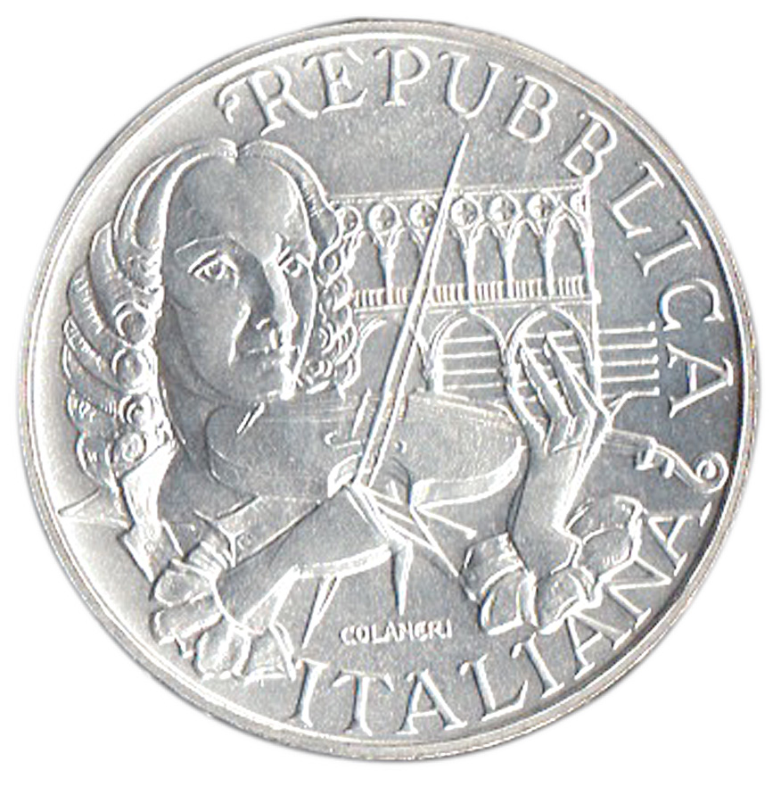 1991 - Lire 500 250 Anniversario della morte di Antonio Vivaldi