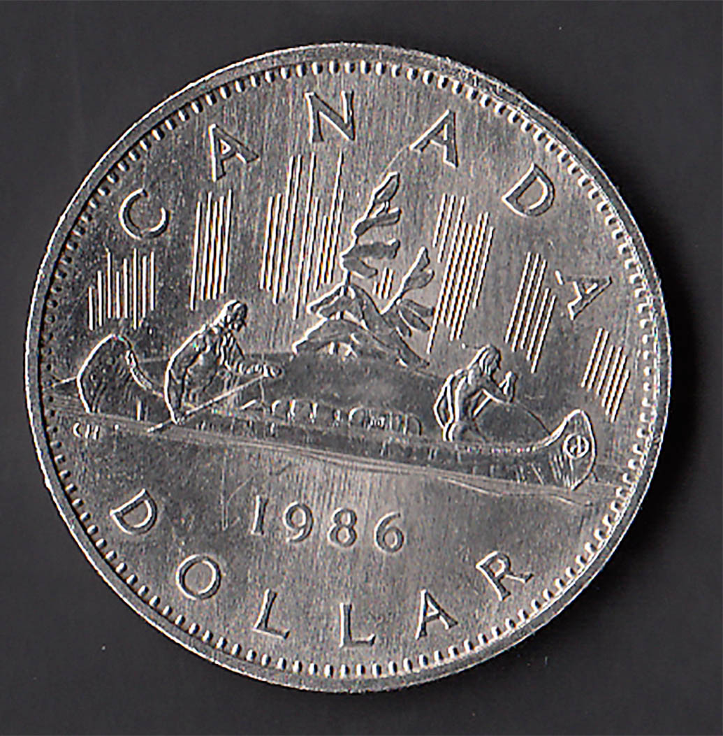 CANADA Dollaro 1986 Voyageurs Molto Bella