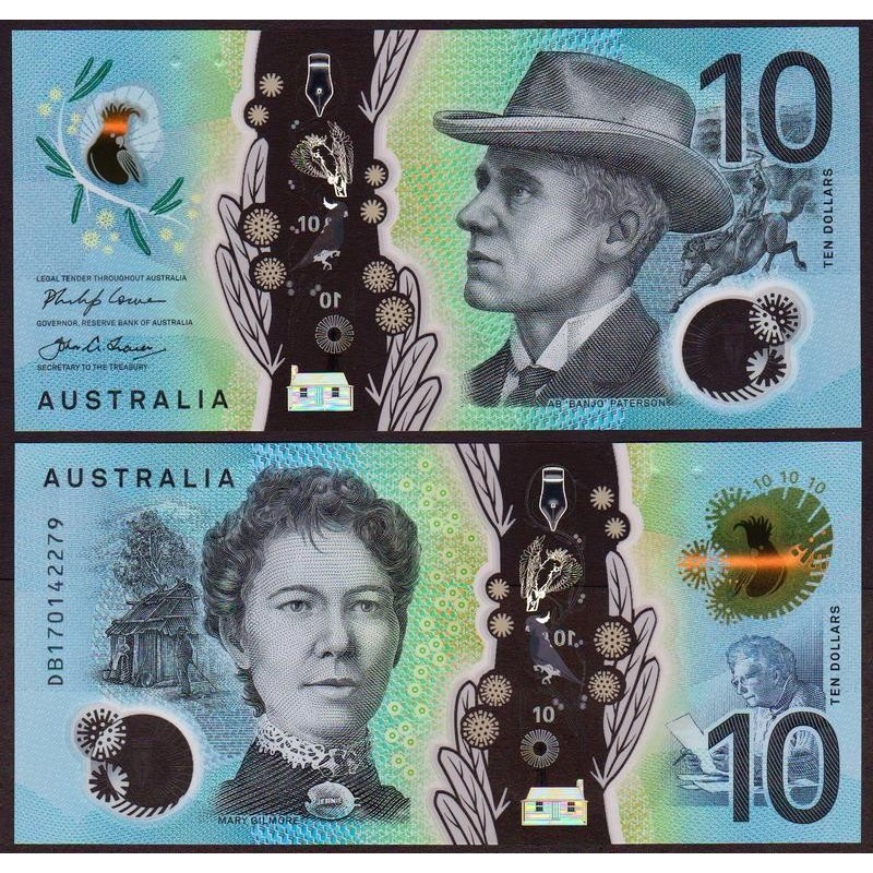 AUSTRALIA 10 Dollars 2017 P 63a Polimera  Mary Jean Gilmore Fds