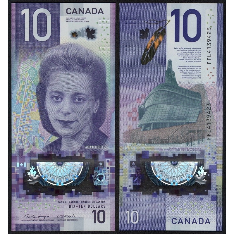 CANADA 10 Dollars 2018 Polymer P 113c Fds