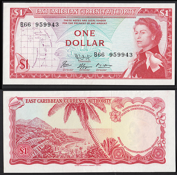 EAST CARIBBEAN STATES 1 Dollar 1965 Quasi fior di stampa