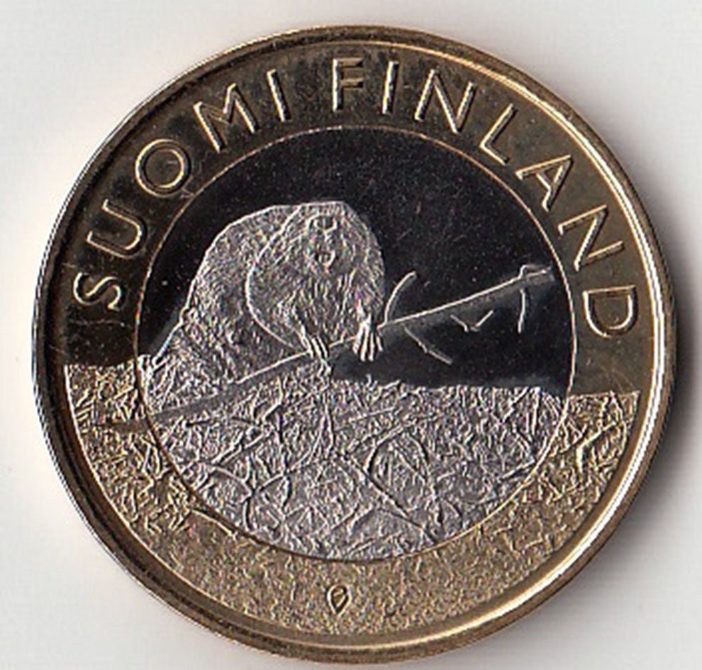 2015 - 5 Euro FINLANDIA Castoro di Satakunta Fdc