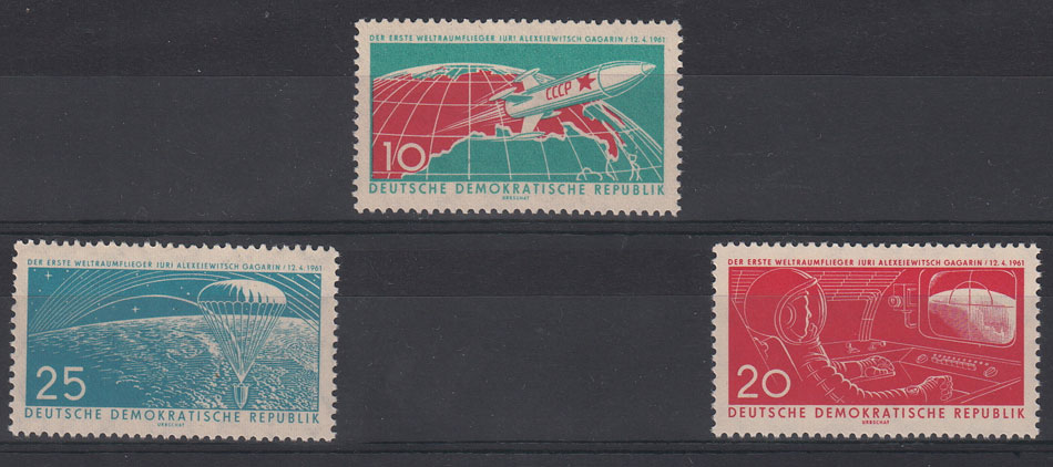 DDR 1961 Serie Primo Volo Umano Nello Spazio Yvert 540-2 Integri