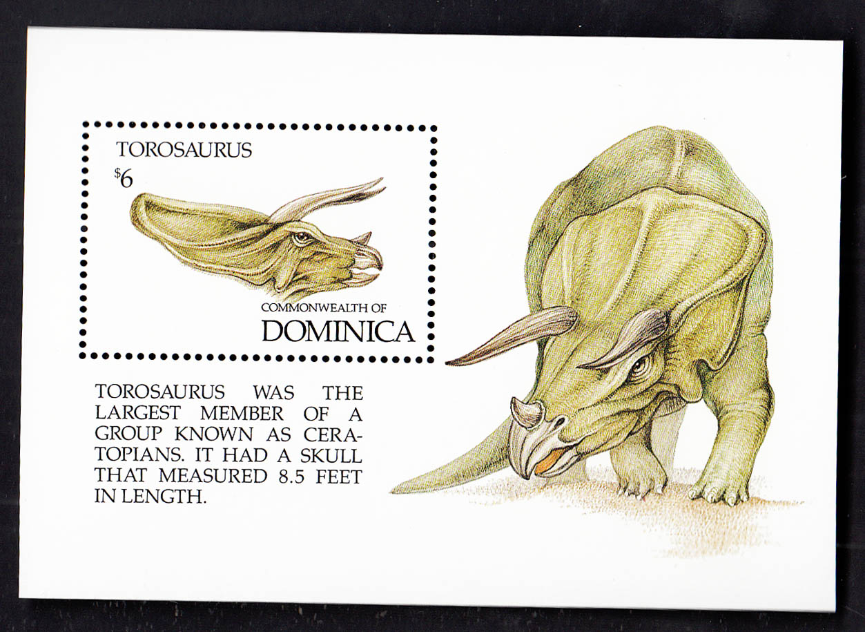 DOMINICA foglietto tematica dinosauri nuovo Yvert e Tellier  BF 213