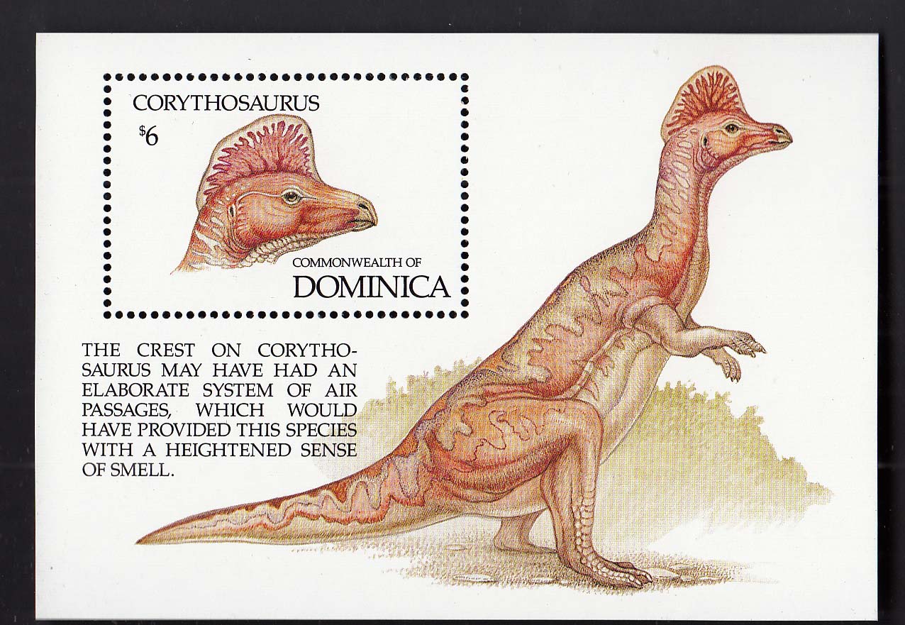 DOMINICA foglietto tematica dinosauri nuovo Yvert e Tellier  BF 219