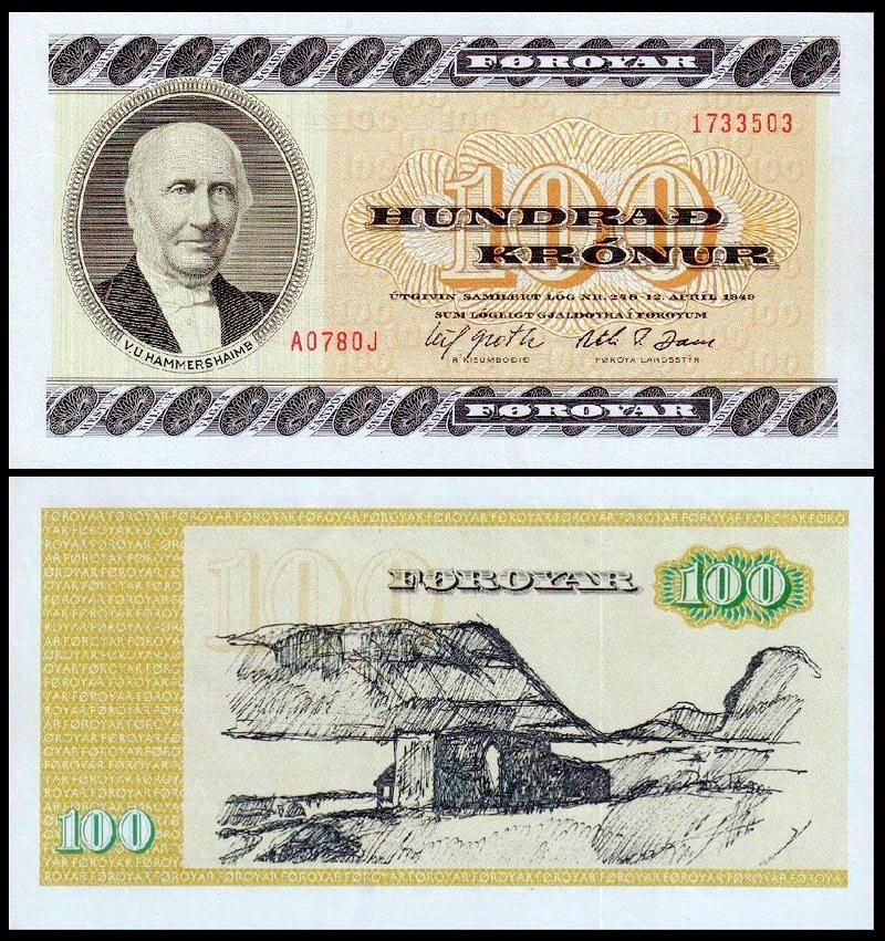 FAEROE ISLANDS 100 Kronur 1994 Fior di Stampa