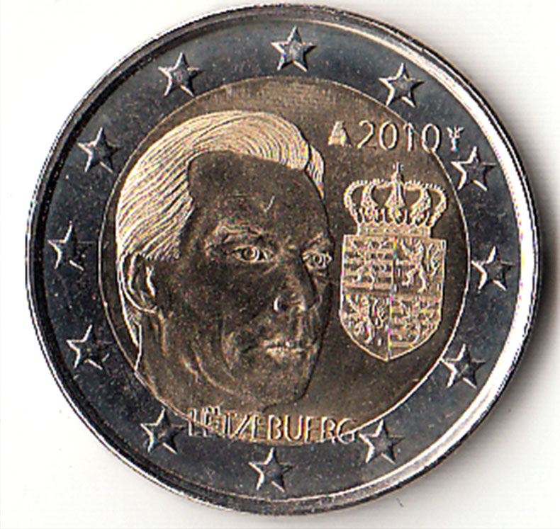 2010 - 2 Euro LUSSEMBURGO Stemma del Granducato Fdc