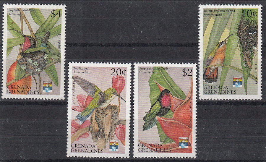 GRENADINES 1992 francobolli serie completa nuova Yvert e Tellier 1335-8