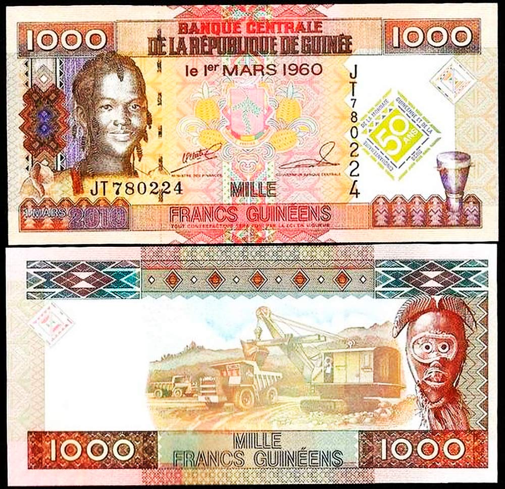 GUINEA 1000 Francs 1985 Fior di Stampa