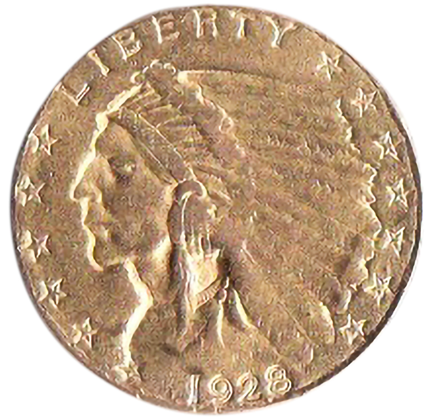 STATI UNITI 1928 - 2,5 Dollars Oro  Testa di Indiano Buona conservazione