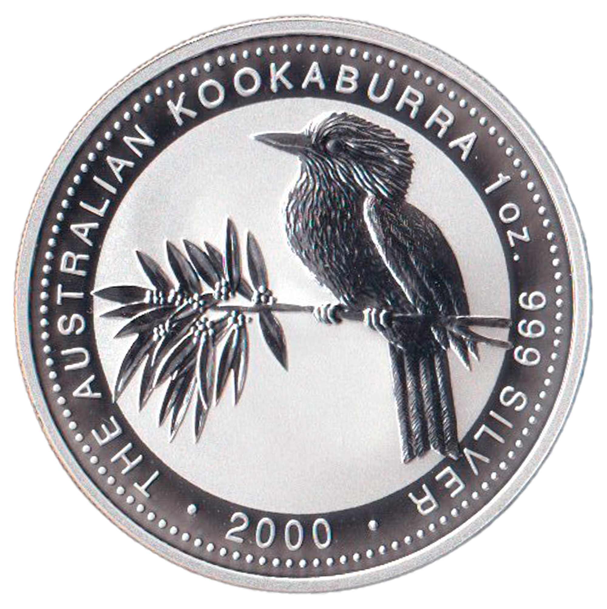 2000 AUSTRALIA Kookaburra Argento Oncia Fdc Raro